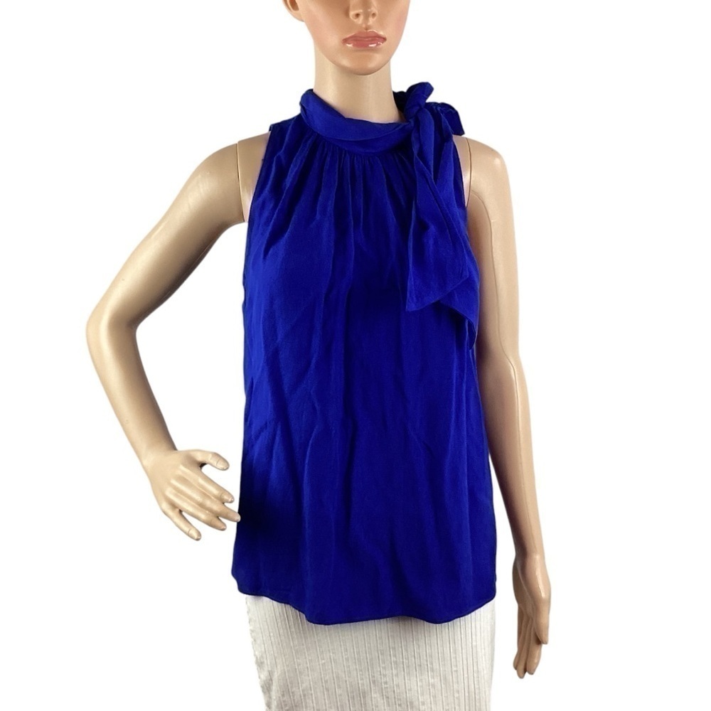 Ann Taylor Top Size XSP Blue Sleeveless